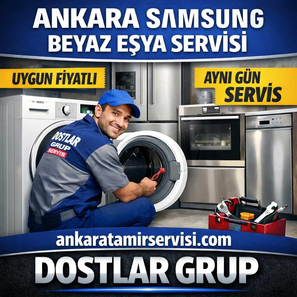 Ankara Samsung beyaz eşya servisi teknisyeni çamaşır makinesi tamiri yaparken, uygun fiyatlı ve aynı gün servis hizmeti
