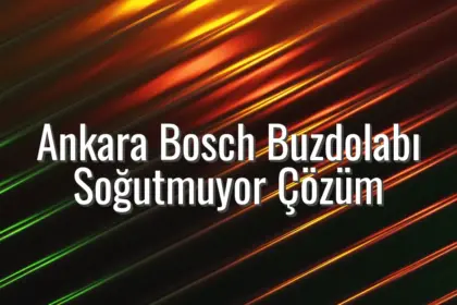 Ankara Bosch Buzdolabı Soğutmuyor Çözüm - Ankara Bosch buzdolabı soğutmuyor