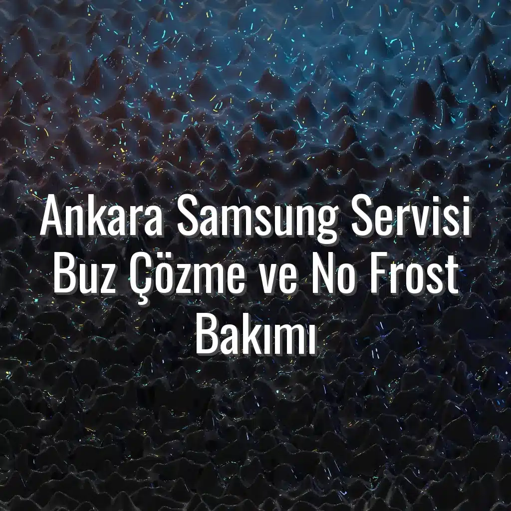 Ankara Samsung Servisi Buz Çözme ve No Frost Bakımı - ankara samsung servisi no frost bakımı